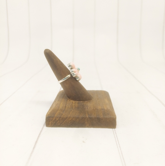 Pink Conch & Turquoise Ring - Picture 2 of 7